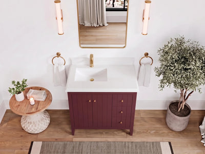 Atlanta 36 in. W x 22 in. D Left Offset Sink Bathroom Vanity