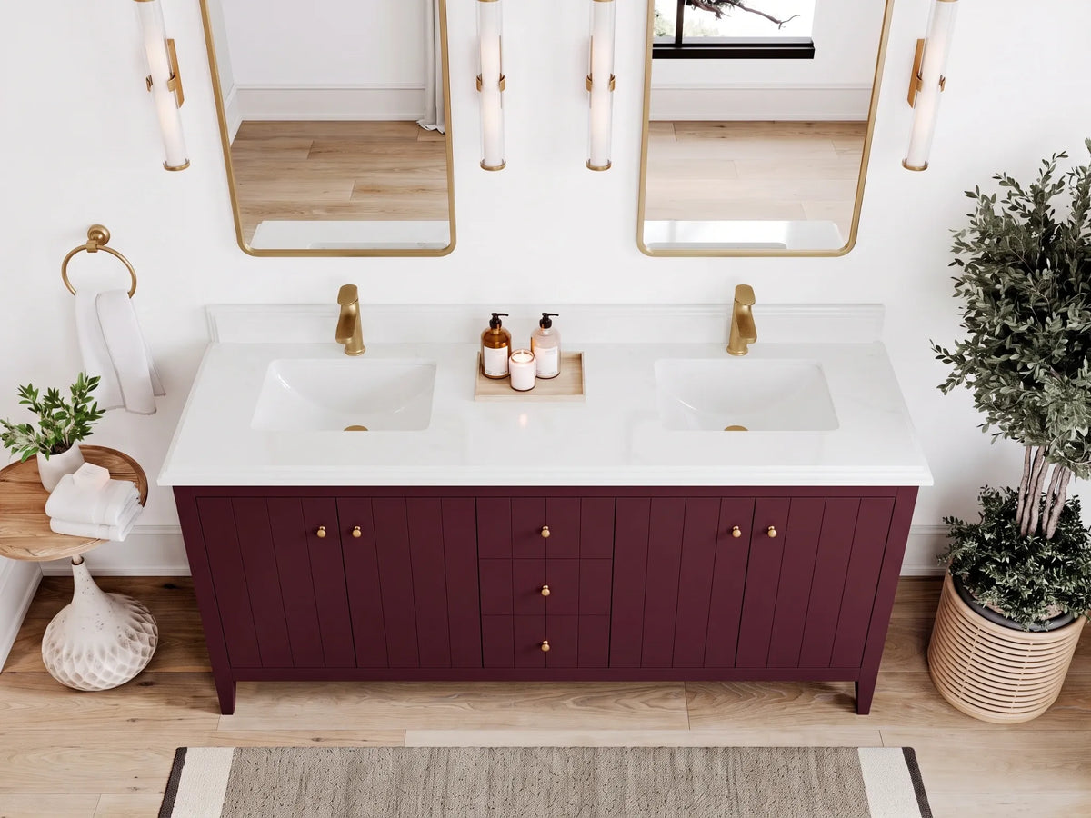 Atlanta 72 in. W x 22 in. D Double Sink Bathroom Vanity