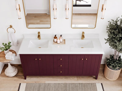 Atlanta 72 in. W x 22 in. D Double Sink Bathroom Vanity