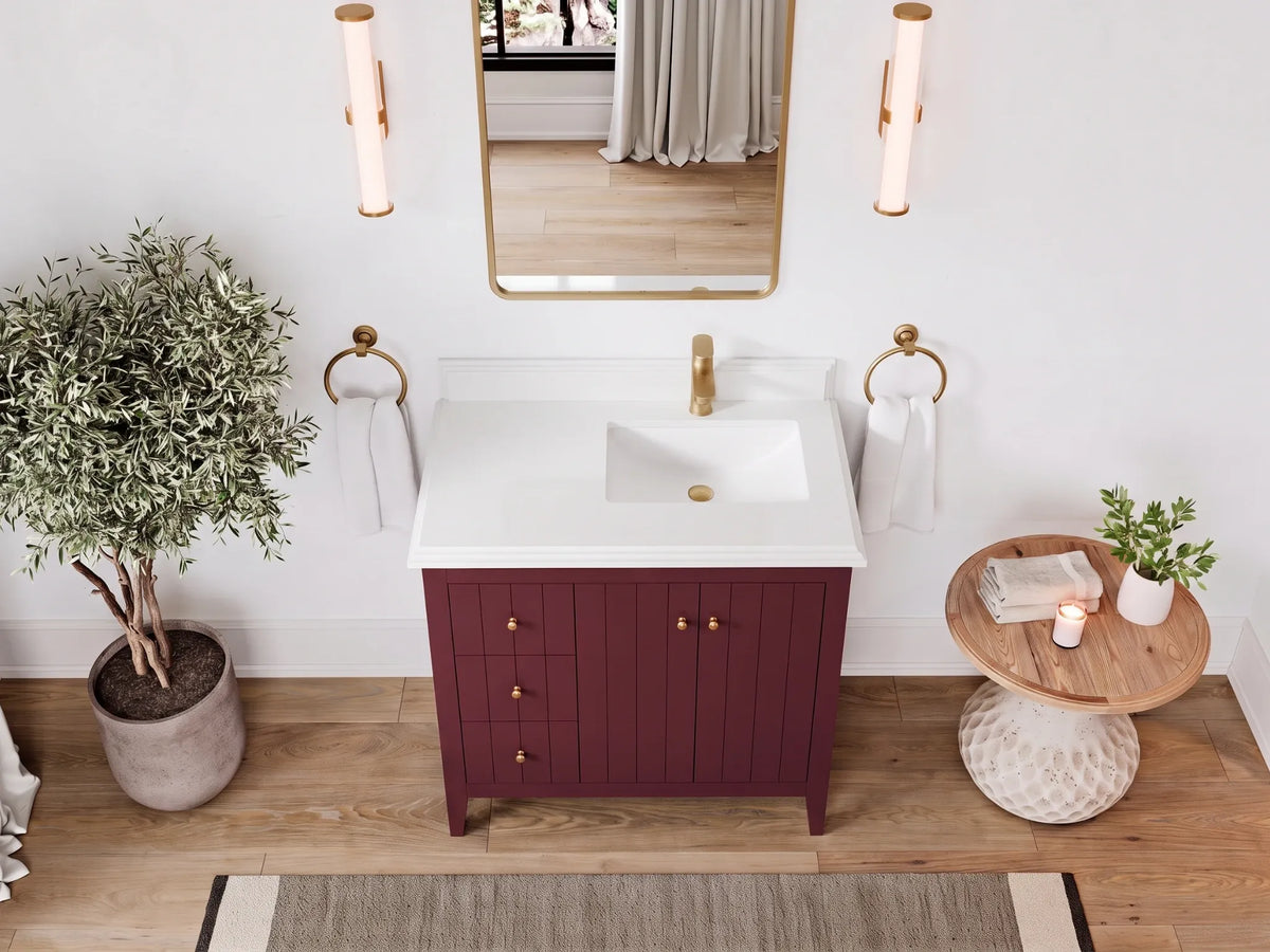 Atlanta 36 in. W x 22 in. D Right Offset Sink Bathroom Vanity