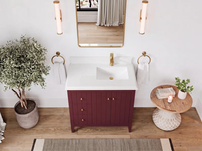 Atlanta 36 in. W x 22 in. D Right Offset Sink Bathroom Vanity