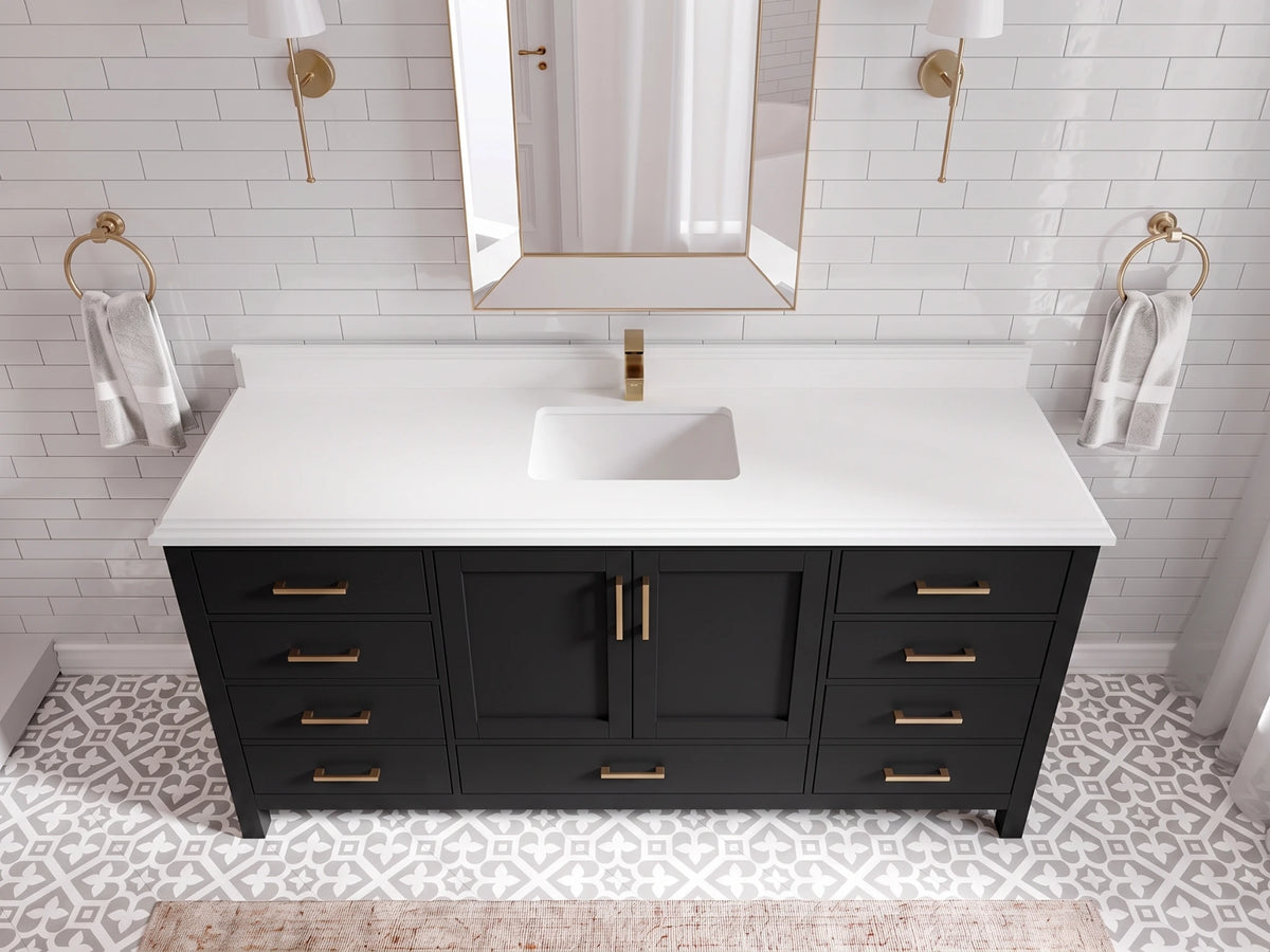 Malibu 72 in. W x 22 in. D Single Sink Bathroom Vanity