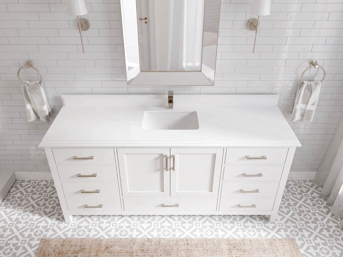 Malibu 72 in. W x 22 in. D Single Sink Bathroom Vanity