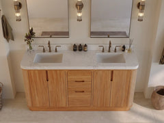 Ventura Teak 72 in. W x 22 in. D Double Sink Bathroom Vanity - photo 10