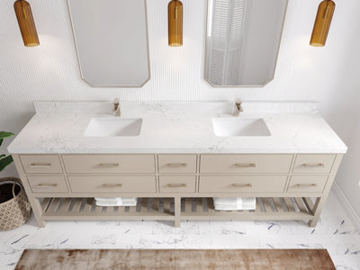 Parker 96 in W x 22 in D Free Standing Double Sink Bathroom Vanity