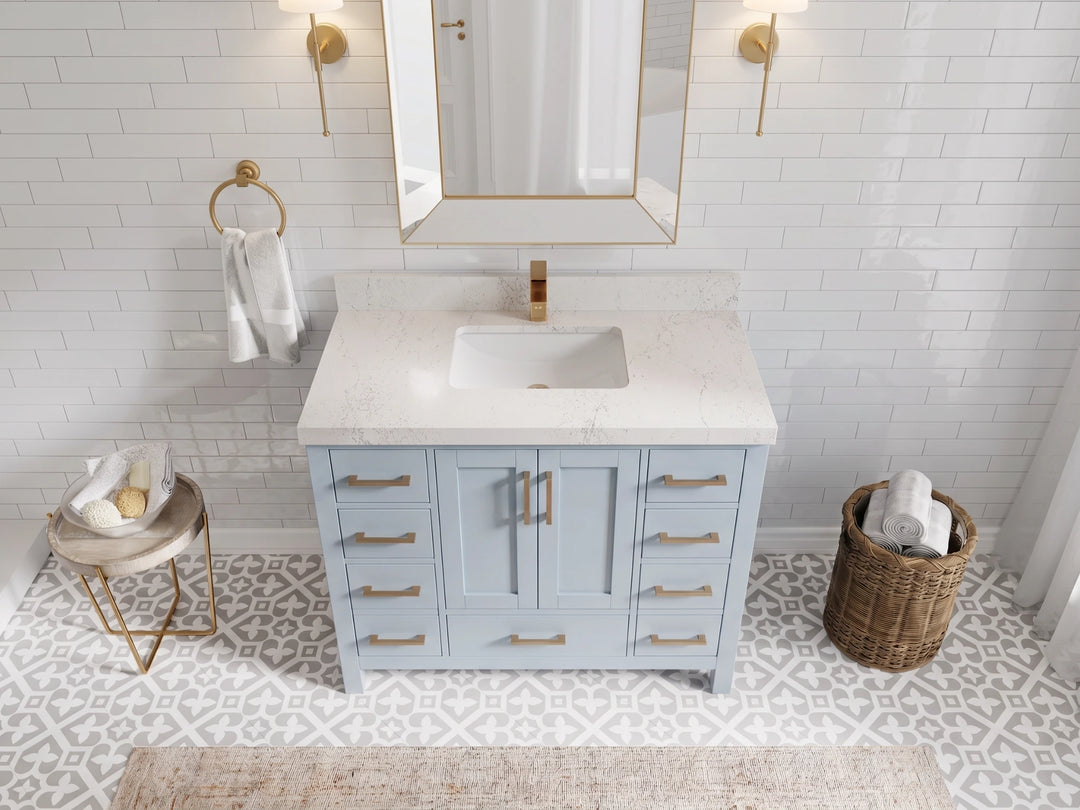 Malibu 42 in. W x 22 in. D Single Sink Bathroom Vanity | 
              
                Blue Heather
                
                  
             - MLB_BLU_WHQZ_42 - photo №17