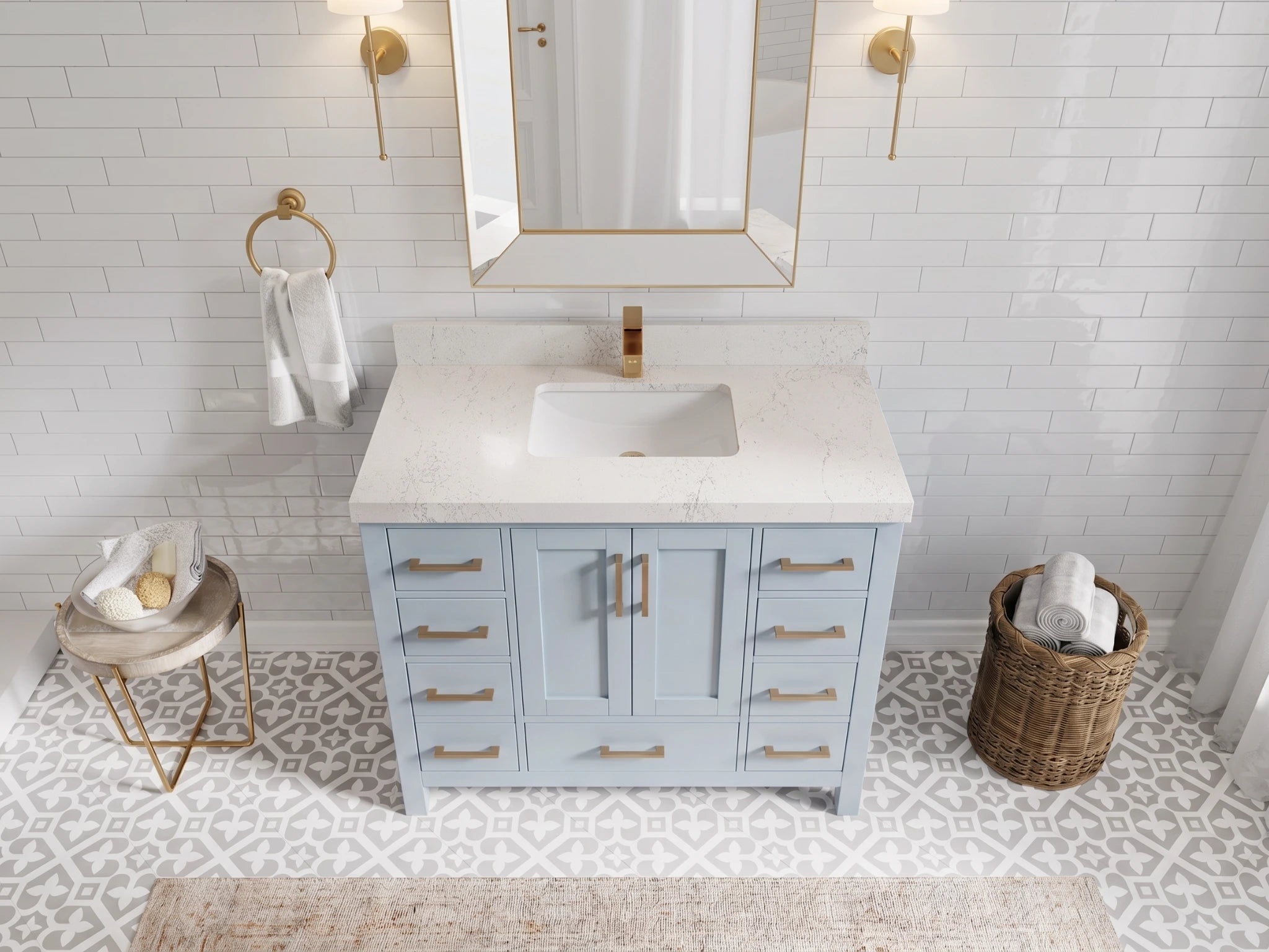 Malibu 42 in. W x 22 in. D Single Sink Bathroom Vanity