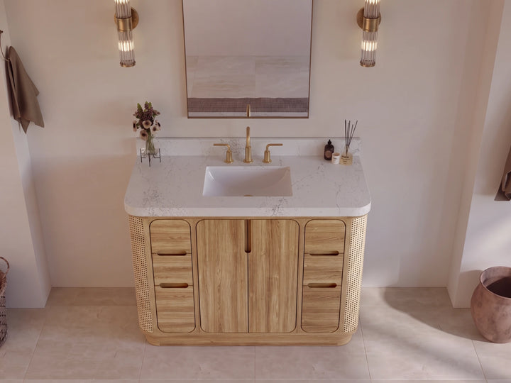 Ventura Teak 48 in. W x 22 in. D Single Sink Bathroom Vanity - photo 3