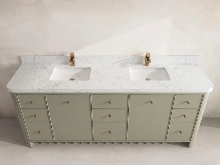 Orlando 84 in. W x 22 in. D Double Sink Bathroom Vanity - photo 16