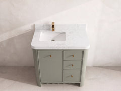 Orlando 36 in. W x 22 in. D Left Offset Sink Bathroom Vanity - photo 21