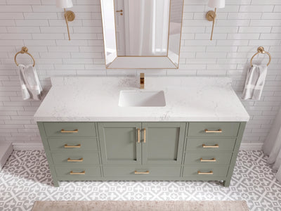 Malibu 72 in. W x 22 in. D Single Sink Bathroom Vanity
