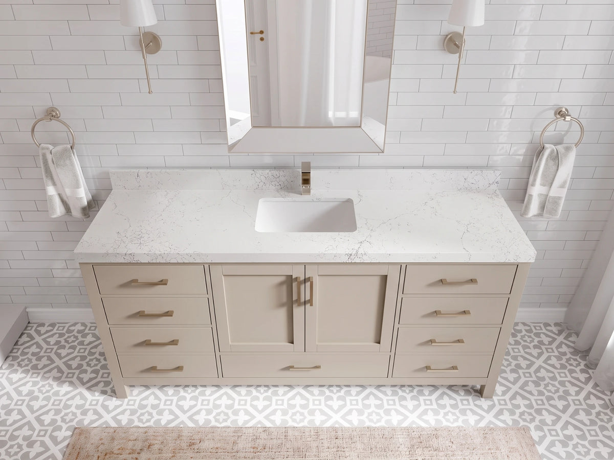 Malibu 72 in. W x 22 in. D Single Sink Bathroom Vanity