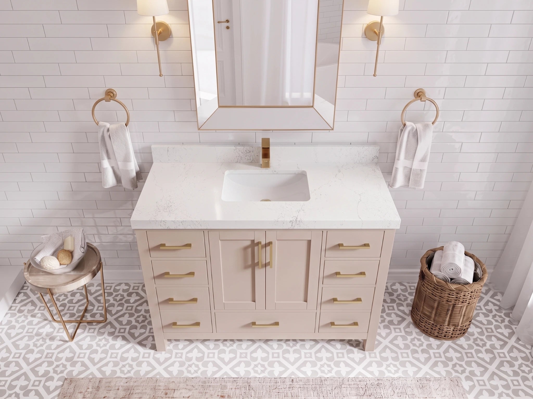 Malibu 48 in. W x 22 in. D Single Sink Bathroom Vanity