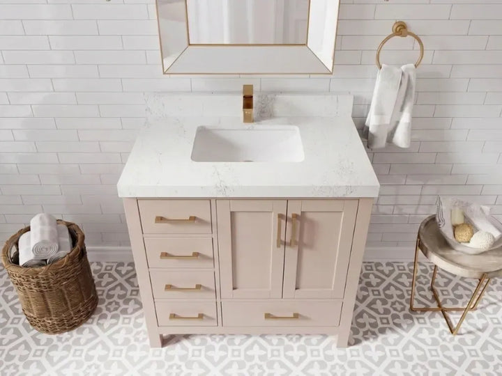 Malibu 36 in. W x 22 in. D with Center Sink Bathroom Vanity - photo 15