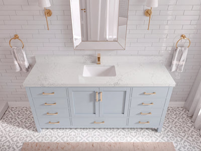 Malibu 72 in. W x 22 in. D Single Sink Bathroom Vanity