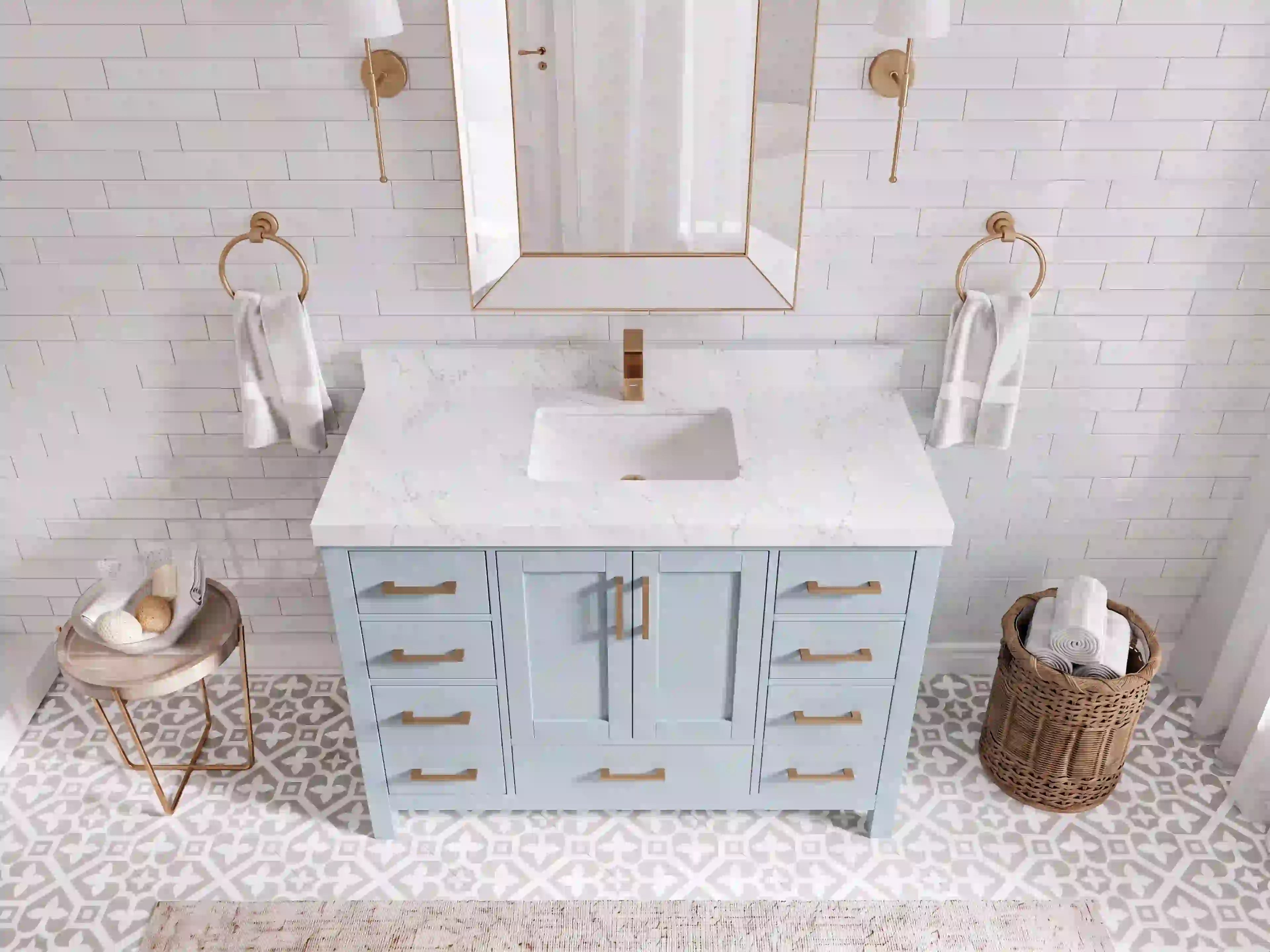 Malibu 48 in. W x 22 in. D Single Sink Bathroom Vanity