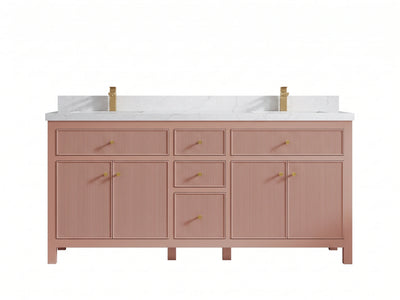 Sonoma 72 in W x 22 in D Free Standing Reeded Double Sink Bathroom Vanity