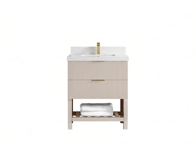 Catalina 30 in W x 22 in D Free Standing Reeded Single Sink Bathroom Vanity