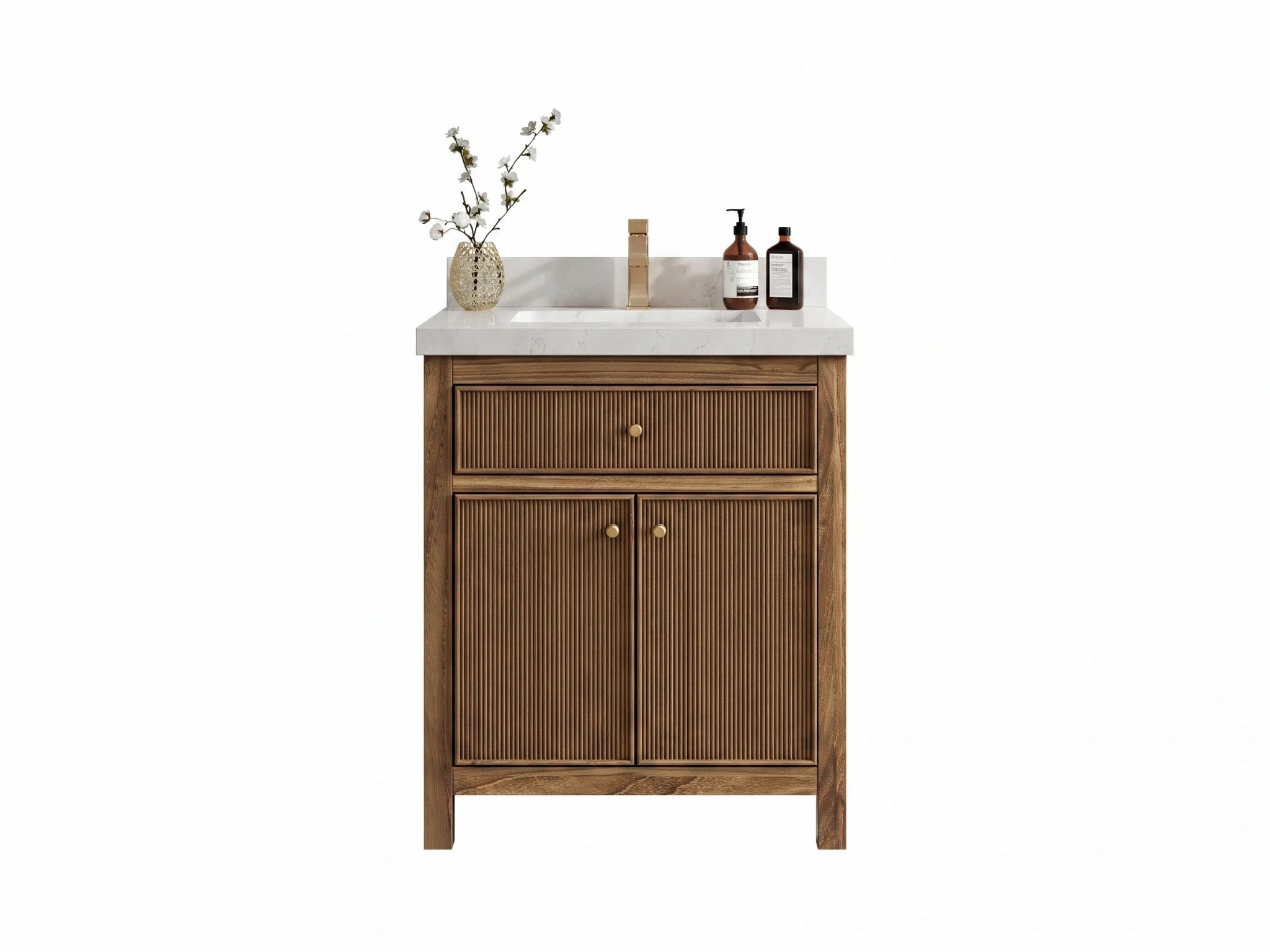 Sonoma Teak Wood 30 in. W x 22 in. D Single Sink Bathroom Vanity