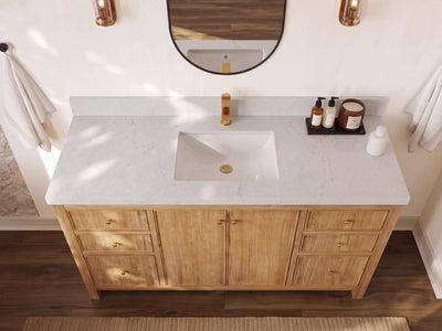 Chicago Teak 60 in. W x 22 in. D Single Sink Bathroom Vanity