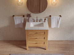 Nashville Teak Wood 30 in. W x 22 in. D Single Sink Bathroom Vanity - photo 20