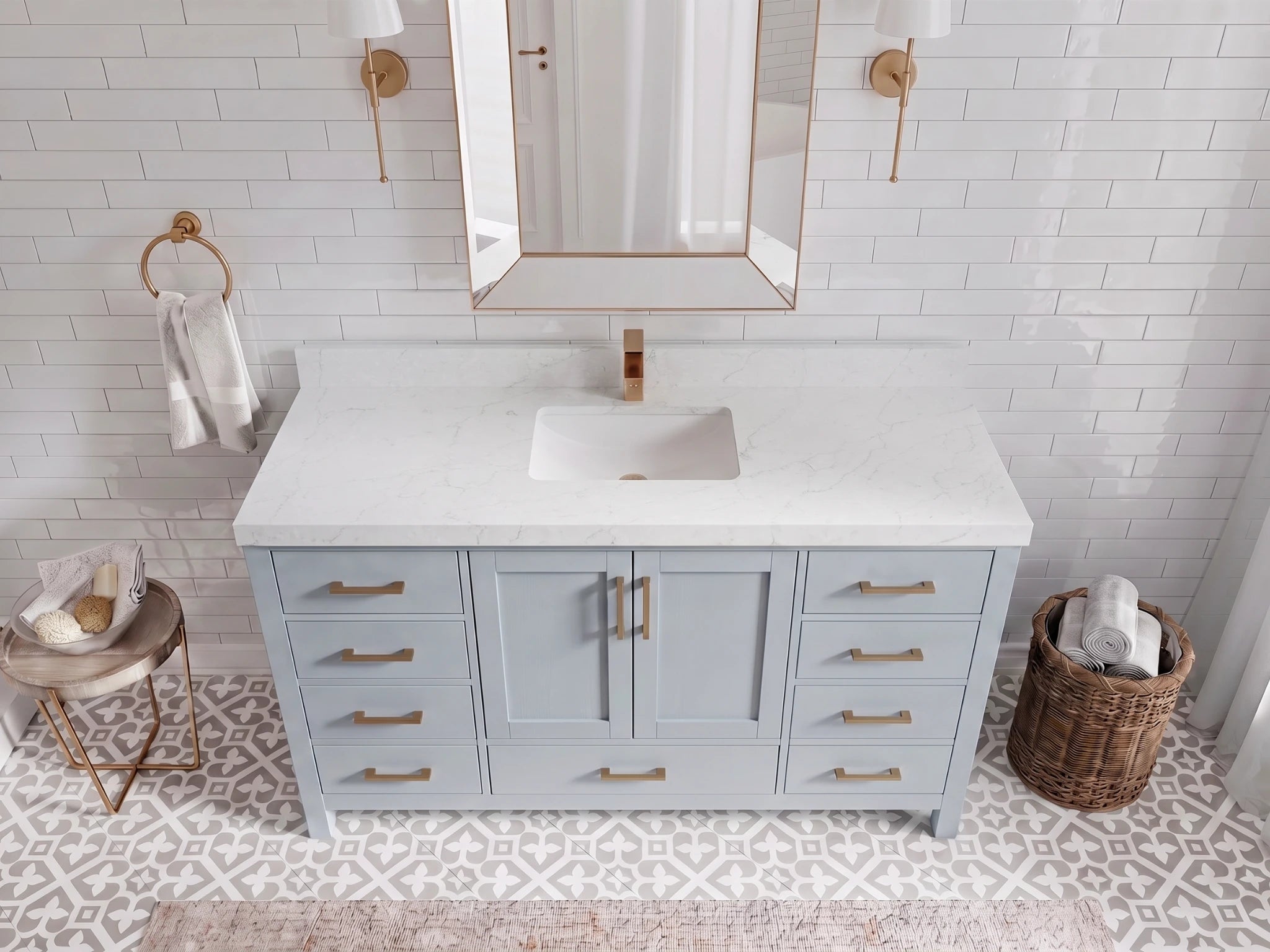Malibu 60 in. W x 22 in. D Single Sink Bathroom Vanity