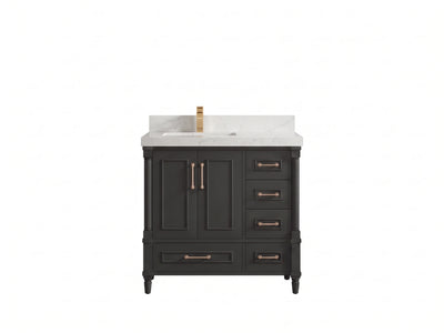 Aberdeen 36 in. W x 22 in. D Left Offset Sink Bathroom Vanity