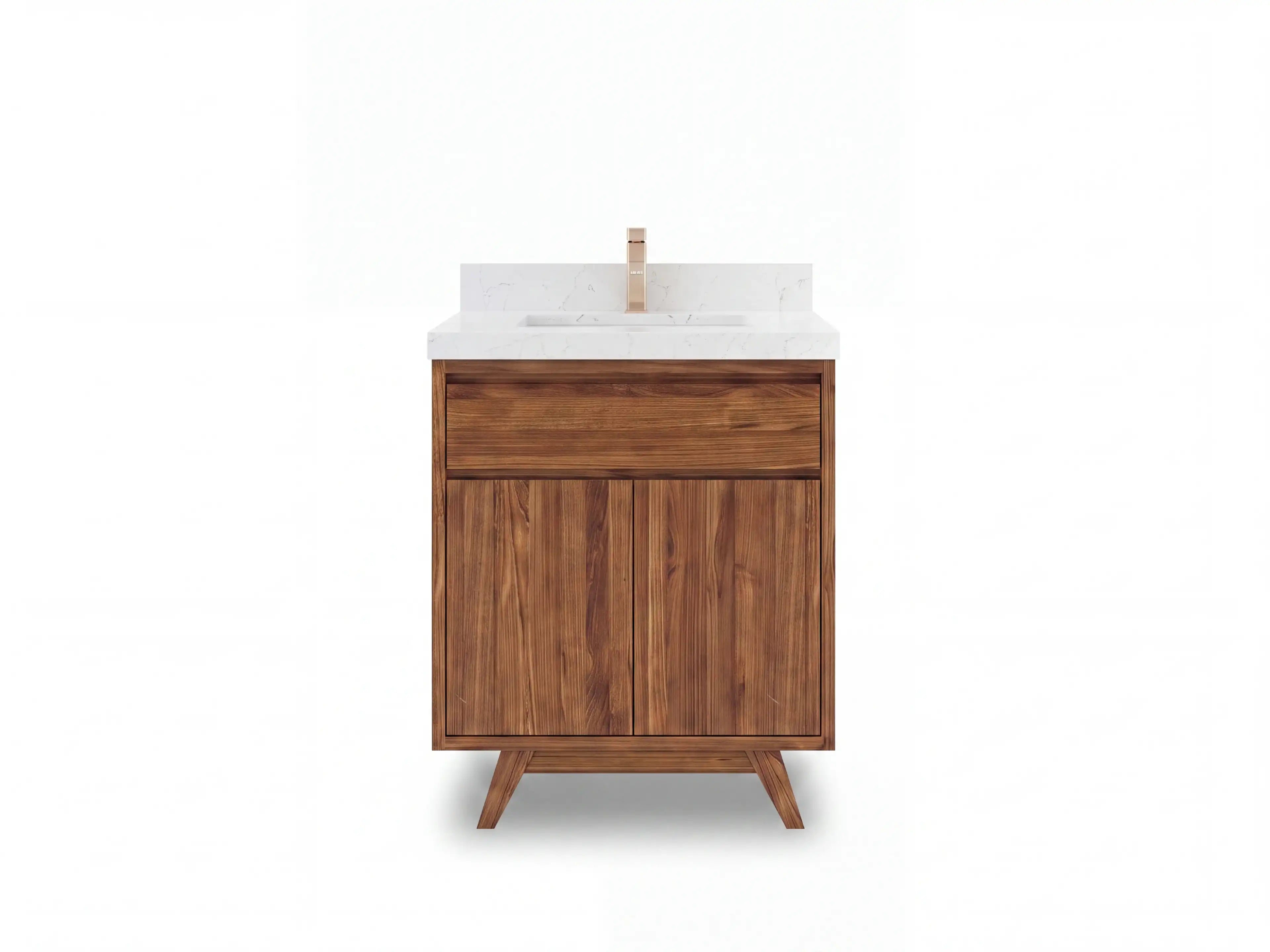 Madison Teak Wood 30 in. W x 22 in. D Single Sink Bathroom Vanity