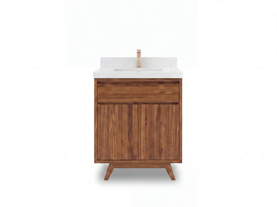 Madison Teak Wood 30 in. W x 22 in. D Single Sink Bathroom Vanity