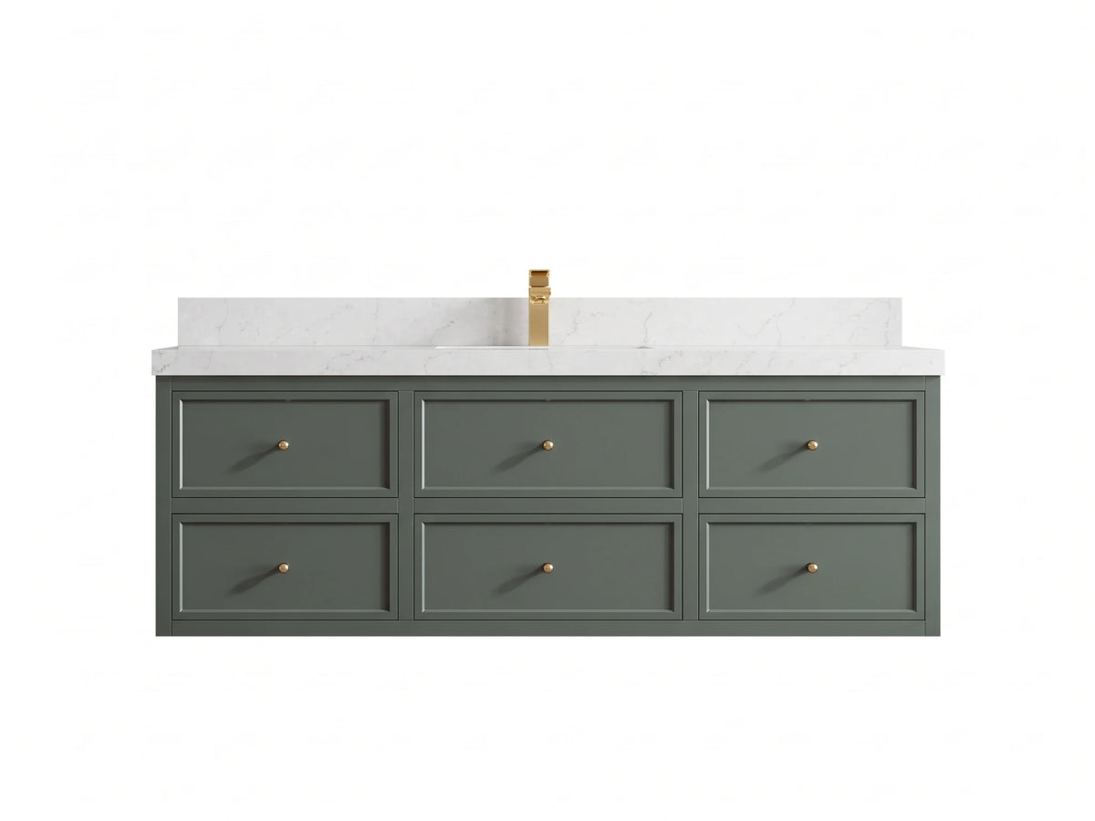 Roswell Floating 60 in. W x 22 in. D Single Sink Bathroom Vanity