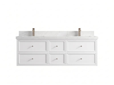 Roswell Floating 60 in. W x 22 in. D Double Sink Bathroom Vanity