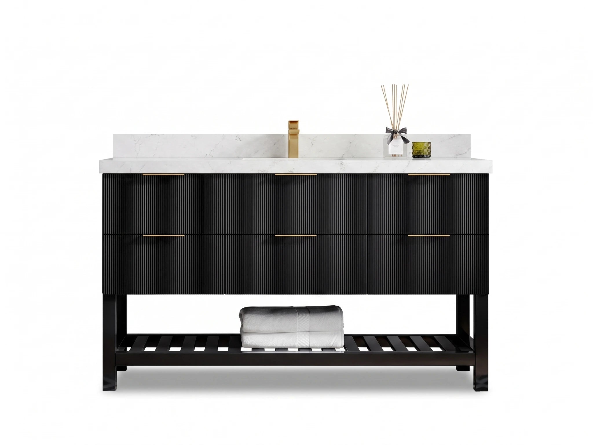 Catalina 60 in. W x 22 in. D Single Sink Bathroom Vanity