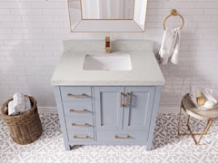 Malibu 36 in. W x 22 in. D with Center Sink Bathroom Vanity - photo 17