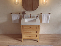 Nashville Teak Wood 30 in. W x 22 in. D Single Sink Bathroom Vanity - photo 21