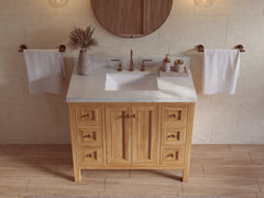 Nashville Teak Wood 42 in. W x 22 in. D Single Sink Bathroom Vanity - photo 30