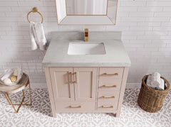 Malibu 36 in. W x 22 in. D Bathroom Vanity Center Sink - photo 19