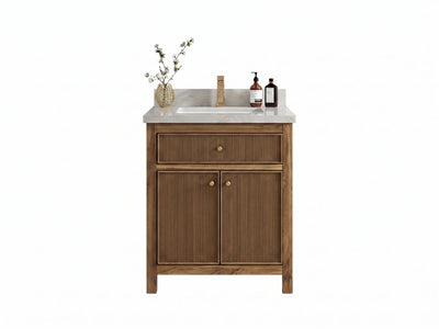 Sonoma Teak Wood 30 in. W x 22 in. D Single Sink Bathroom Vanity