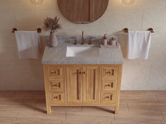 Nashville Teak Wood 42 in. W x 22 in. D Single Sink Bathroom Vanity - photo 19