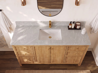 Chicago Teak 60 in. W x 22 in. D Single Sink Bathroom Vanity