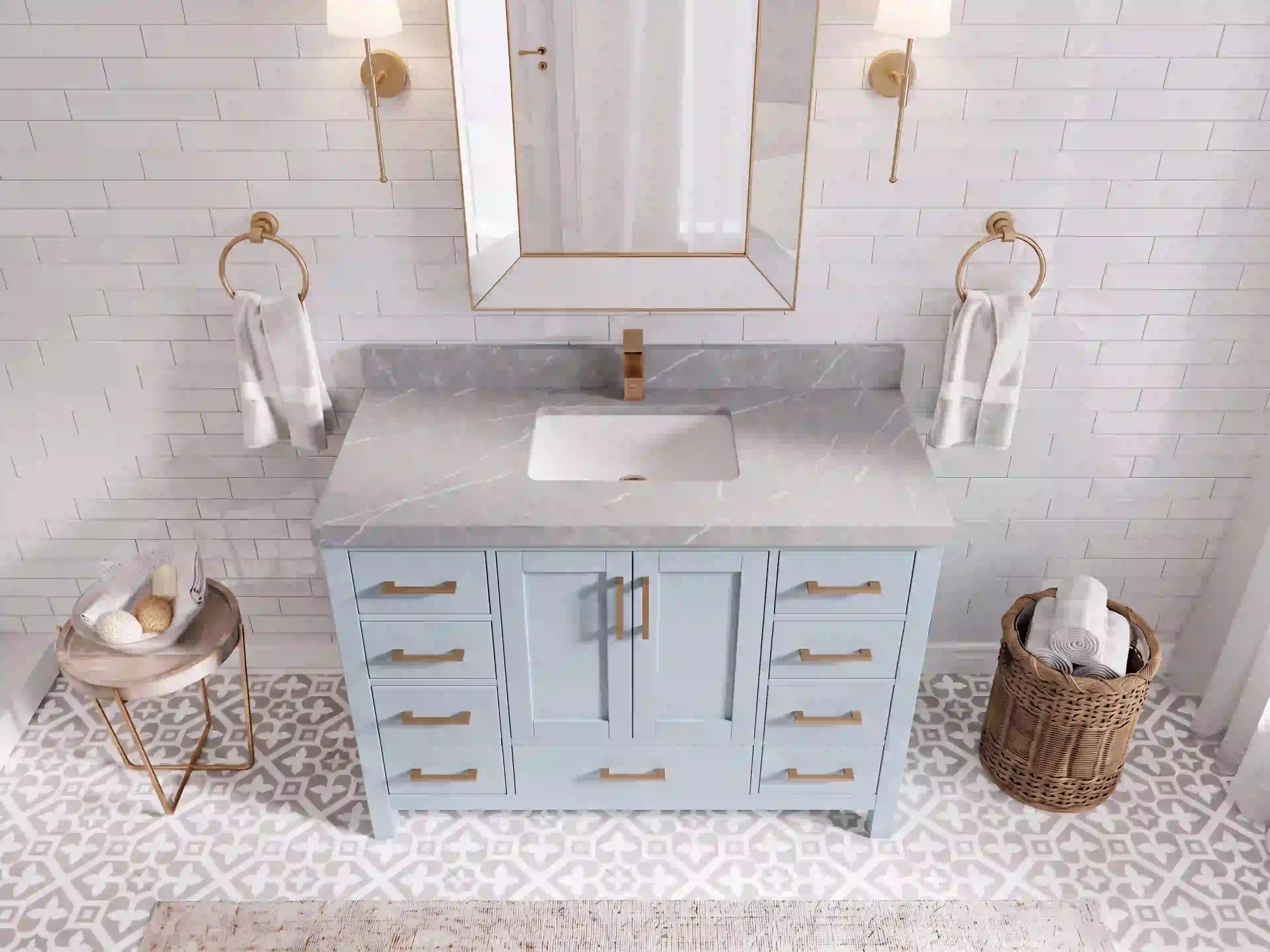 Malibu 48 in. W x 22 in. D Single Sink Bathroom Vanity