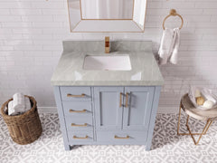 Malibu 36 in. W x 22 in. D with Center Sink Bathroom Vanity - photo 18