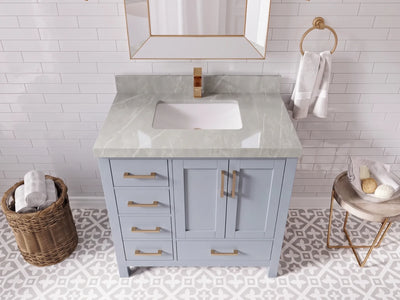 Malibu 36 in. W x 22 in. D with Center Sink Bathroom Vanity
