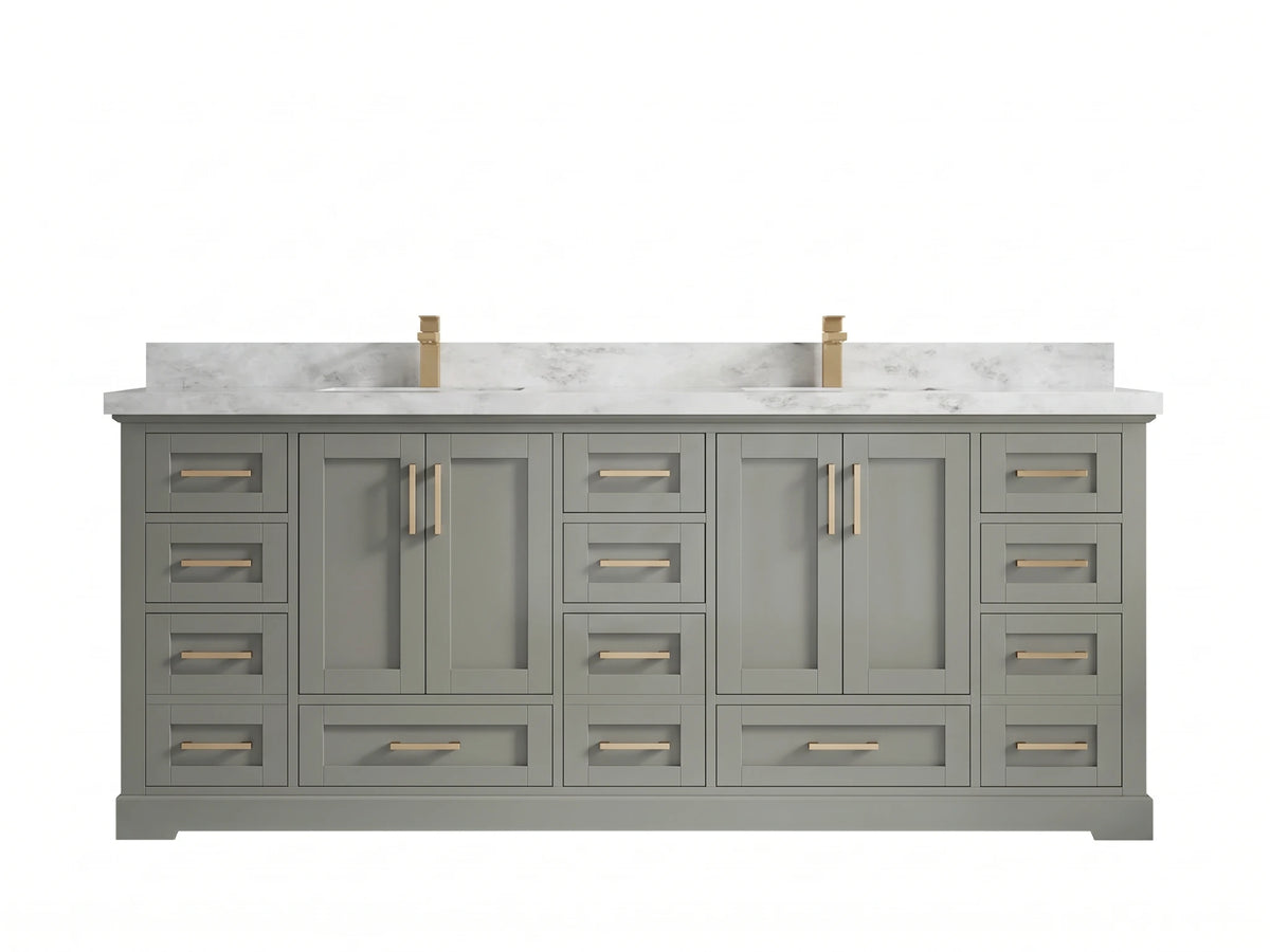 Boston 84 in. W x 22 in. D Double Sink Bathroom Vanity