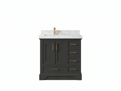 Charlotte 36 in. W x 22 in. D Left Offset Sink Bathroom Vanity