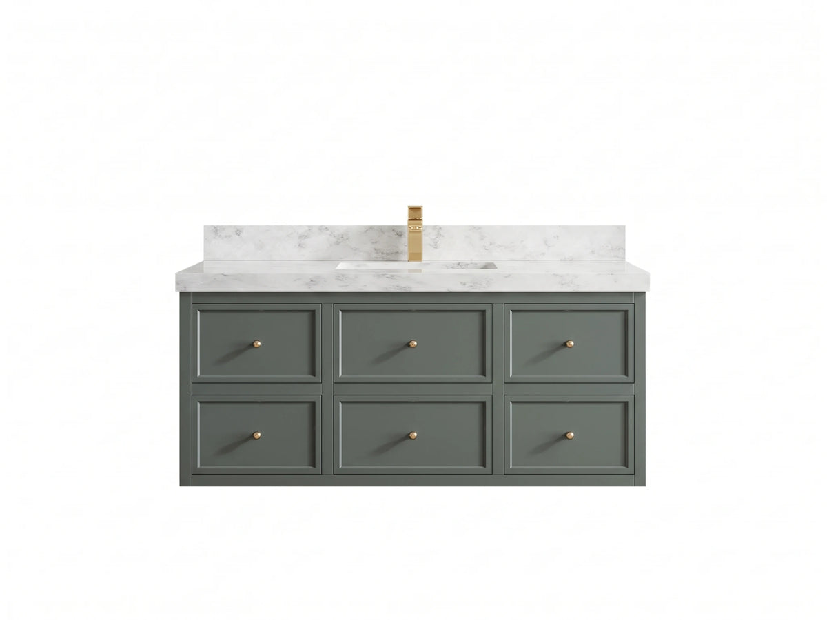 Roswell Floating 48 in. W x 22 in. D Single Sink Bathroom Vanity