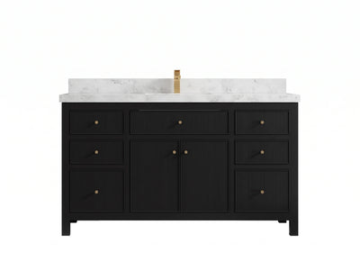 Sonoma 60 in W x 22 in D Free Standing Reeded Single Sink Bathroom Vanity