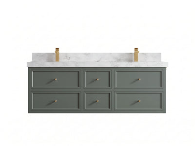 Roswell Floating 60 in. W x 22 in. D Double Sink Bathroom Vanity