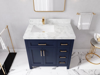 Cambridge 36 in. W x 22 in. D Left Offset Sink Bathroom Vanity