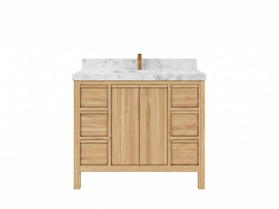 Elizabeth Teak Wood 42 in. W x 22 in. D Single Sink Bathroom Vanity