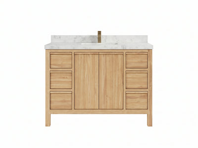 Elizabeth Teak Wood 48 in. W x 22 in. D Single Sink Bathroom Vanity